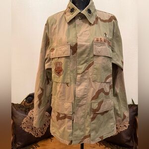 U.S. Air Force Vintage Official Desert Camouflage Combat Military Jacket Size M